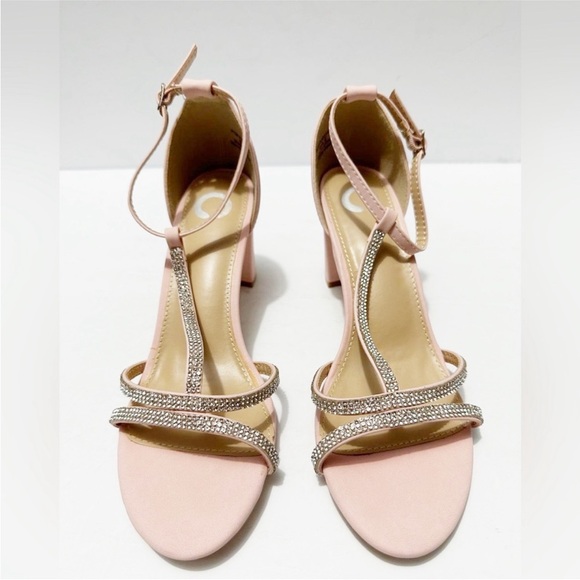 Journee Collection  Womens Denali Blush T-Strap Sandals Heels size 9 Evening - Picture 11 of 11